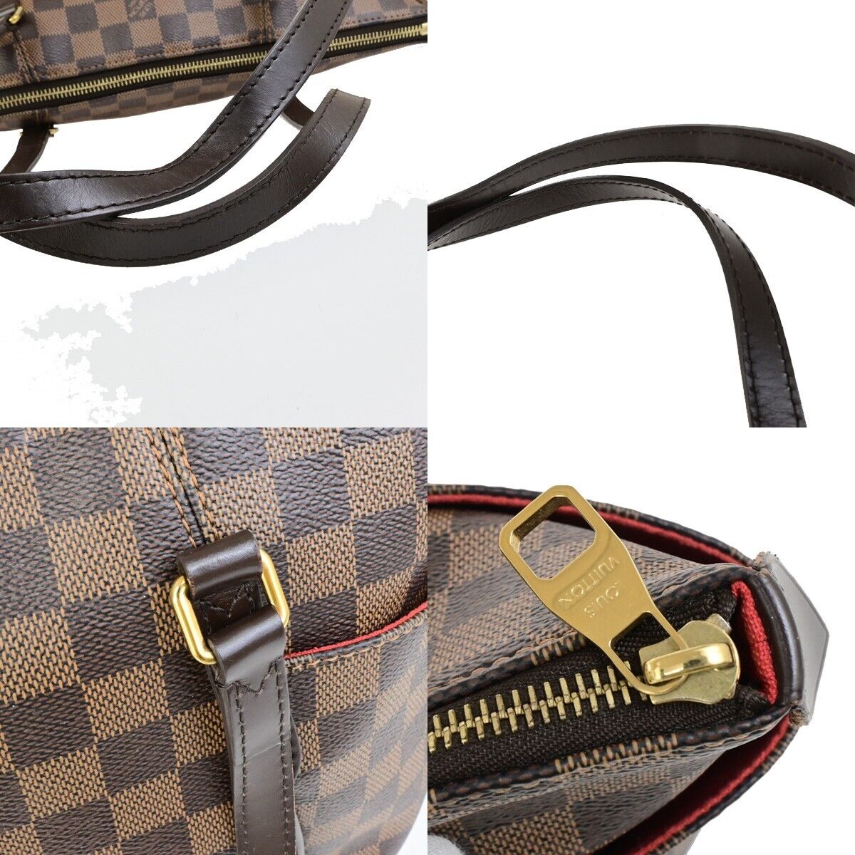 LOUIS VUITTON Logo Totally PM Shoulder Bag Damier Leather Brown N41282 22FB320