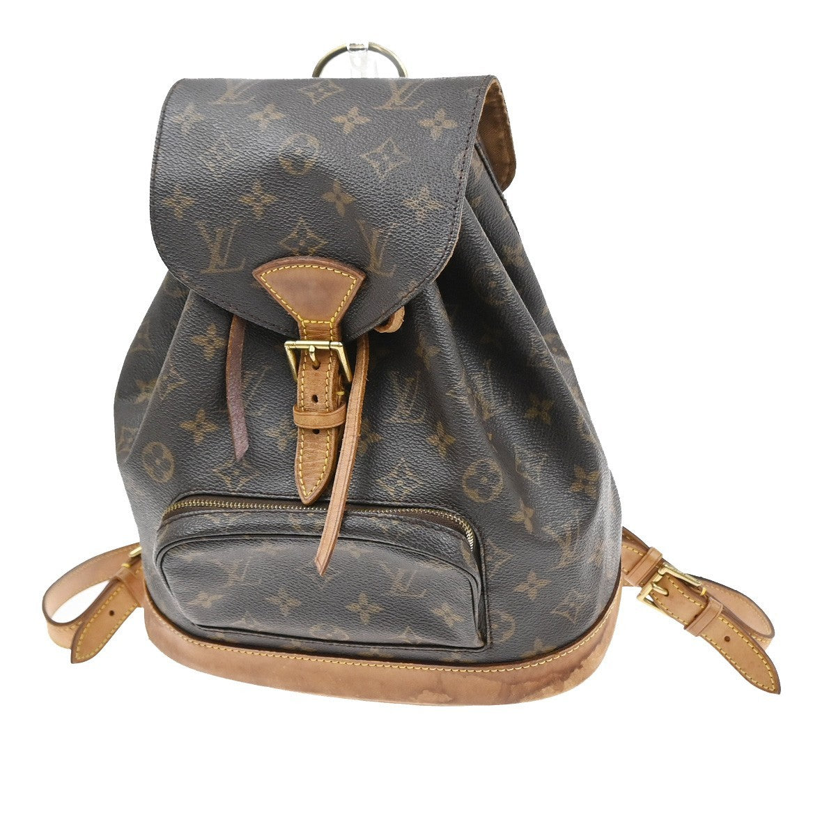 LOUIS VUITTON Montsouris MM Backpack Bag Monogram Leather Brown M51136 18SA126