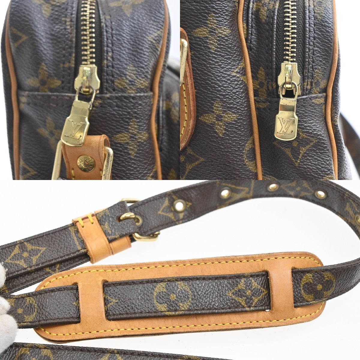 LOUIS VUITTON Nile Crossbody Shoulder Bag Monogram Leather Brown M45244 85SA134