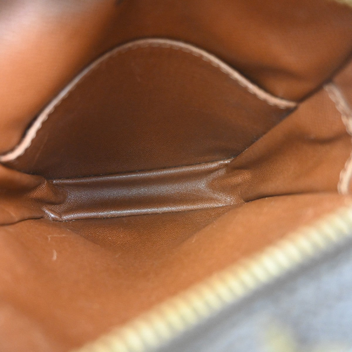 LOUIS VUITTON Danube Shoulder Bag Monogram Leather Brown France M45266 65KD159
