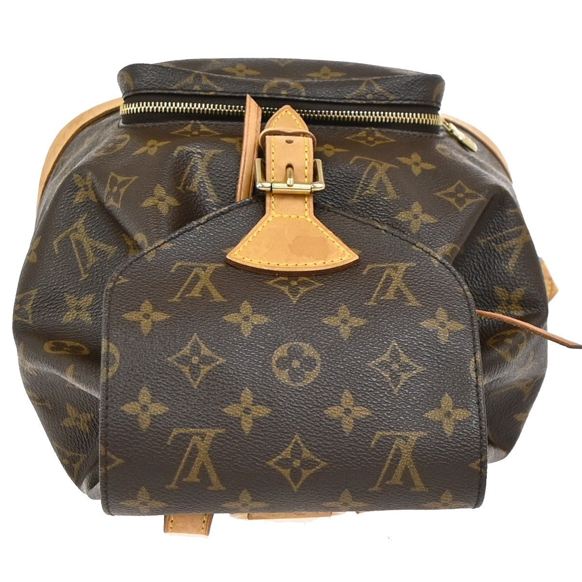 LOUIS VUITTON Montsouris MM Backpack Bag Monogram Leather Brown M51136 51YJ002
