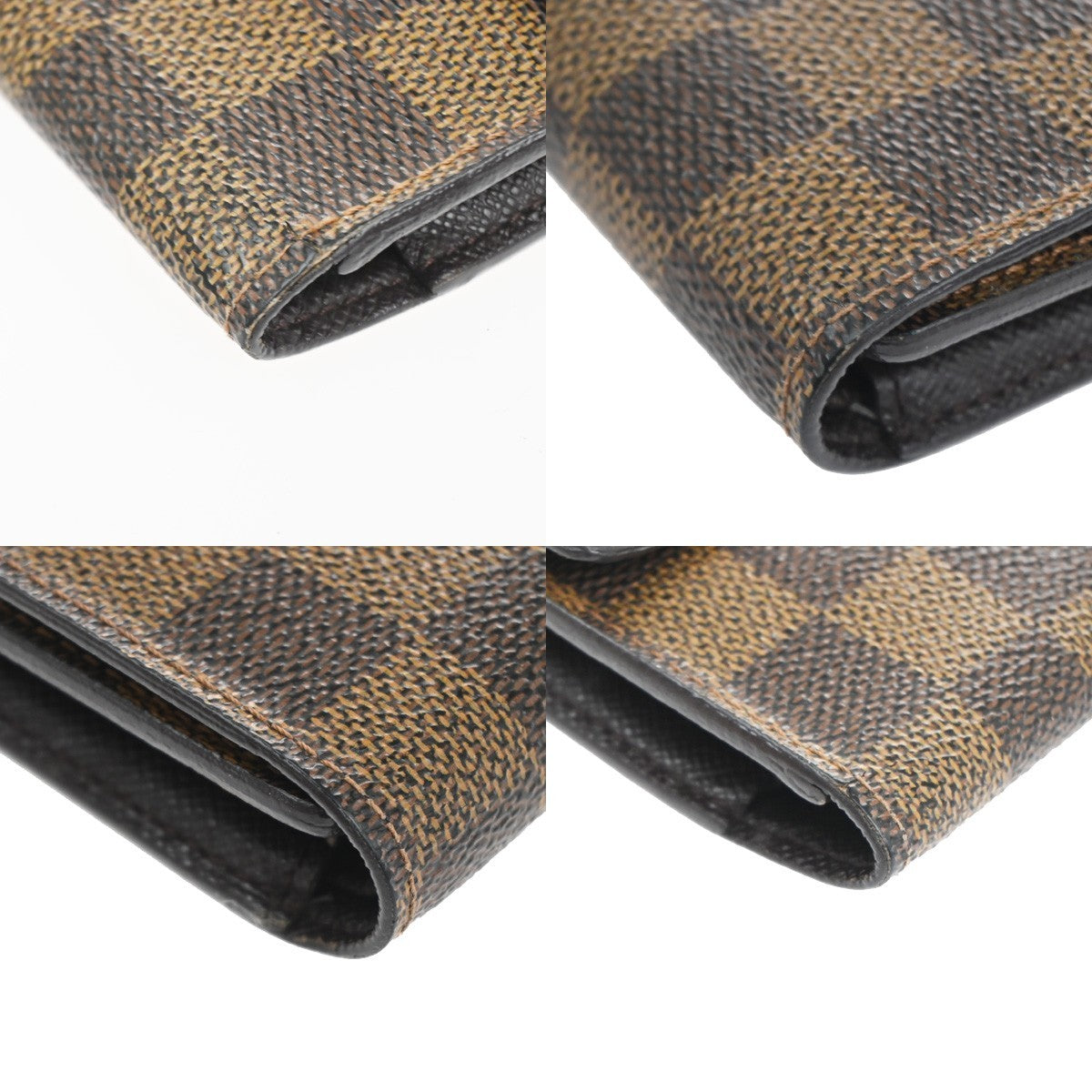 LOUIS VUITTON International Trifold Wallet Damier Leather Brown N61215 68KD003