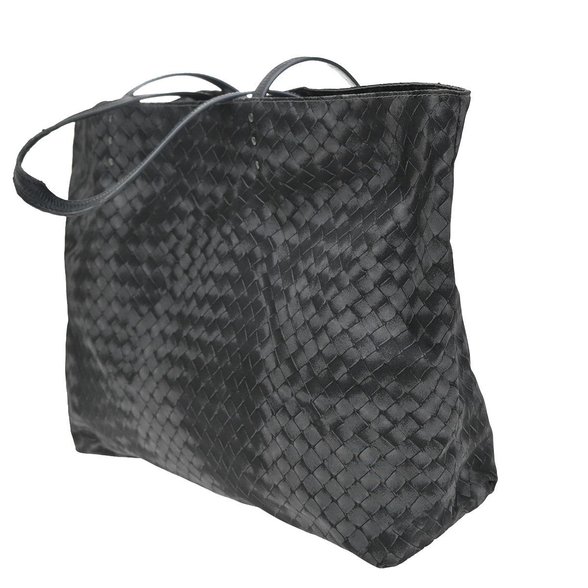 BOTTEGA VENETA Intrecciato Intrecciolusion Hand Bag Nylon Leather Gray 02EG122