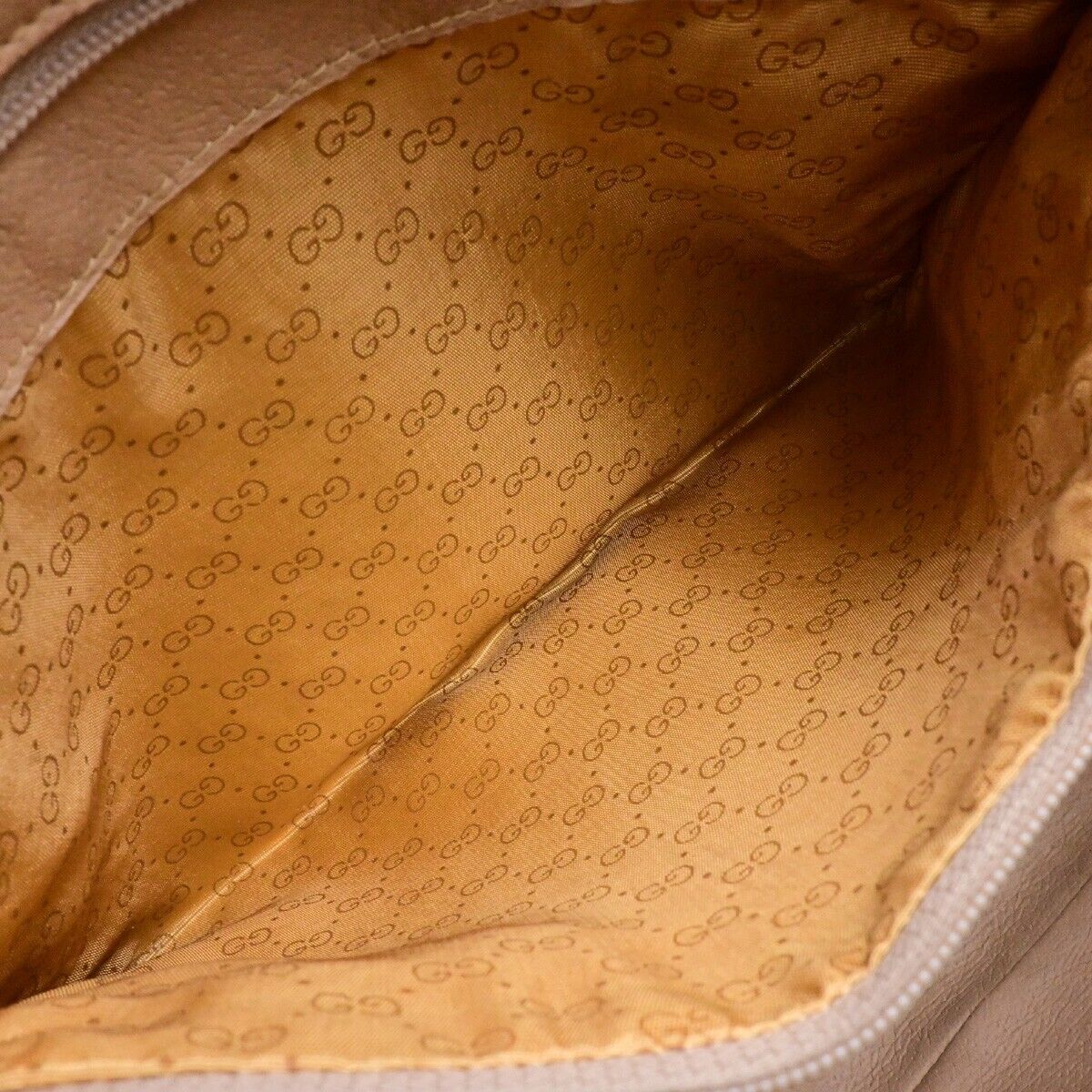 GUCCI Logos GG Pattern 2Way Shoulder Hand Bag PVC Leather Brown Gold 30KA548