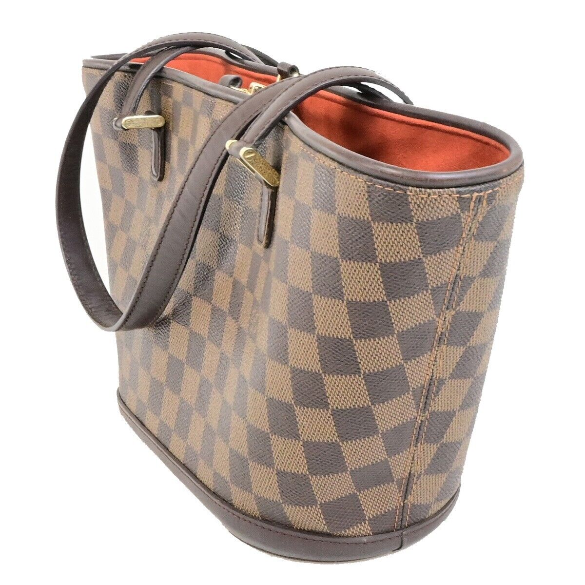 LOUIS VUITTON Manosque PM Shoulder Tote Bag Damier Leather Brown N51121 91FB498