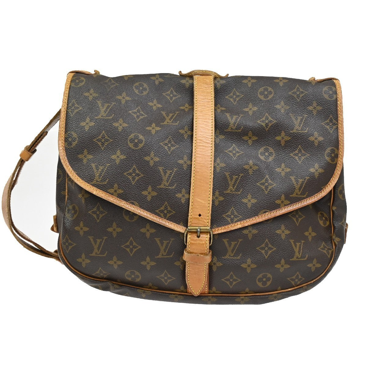 LOUIS VUITTON Saumur 35 Shoulder Bag Monogram Leather BN France M42254 87KC044