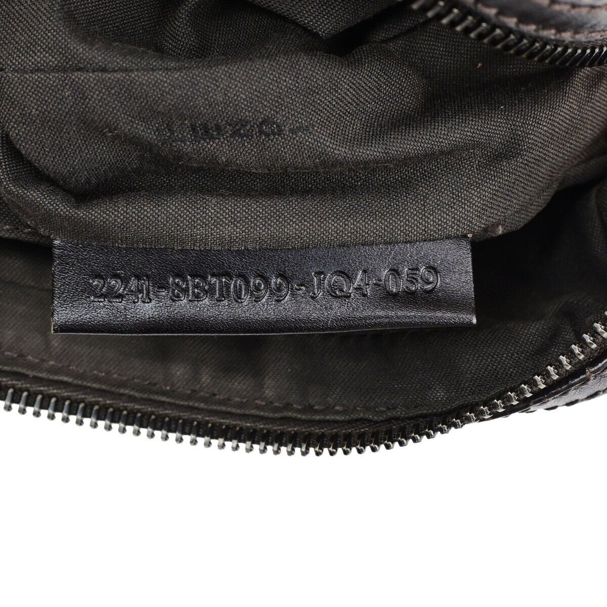 FENDI Logo Zucchino Pattern Shoulder Bag Canvas Leather Brown SHW Italy 87SJ495