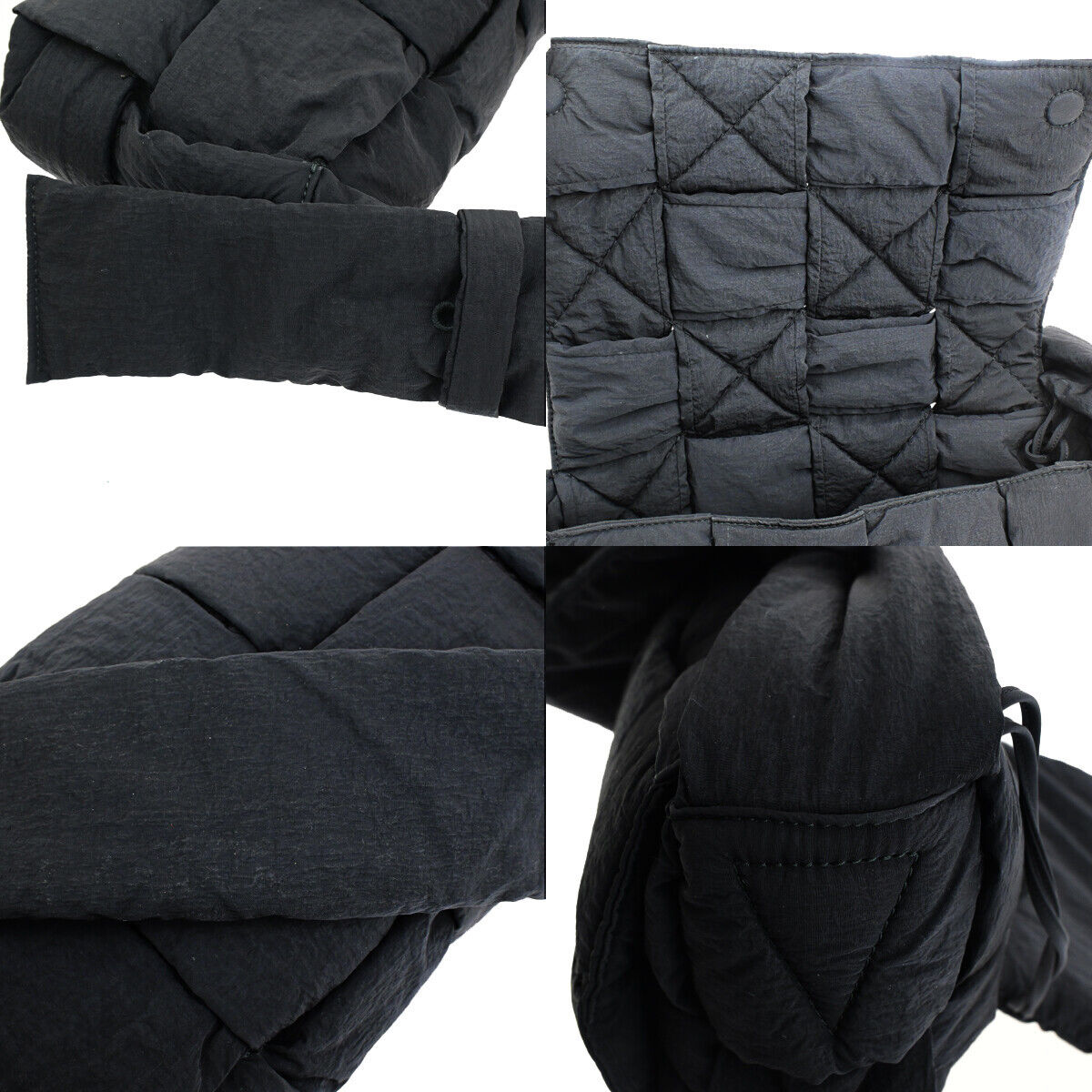 BOTTEGA VENETA Padded Tech Cassette Crossbody Shoulder Bag Nylon Black 660RK307