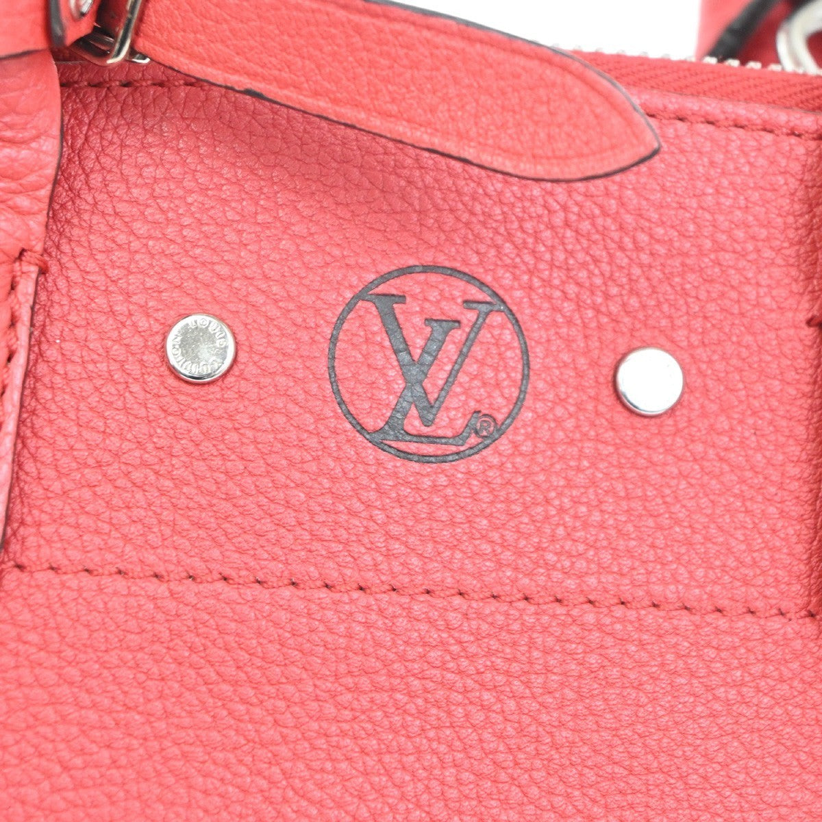 LOUIS VUITTON City Steamer PM 2Way Shoulder Hand Bag Calf Leather Red 55RQ066