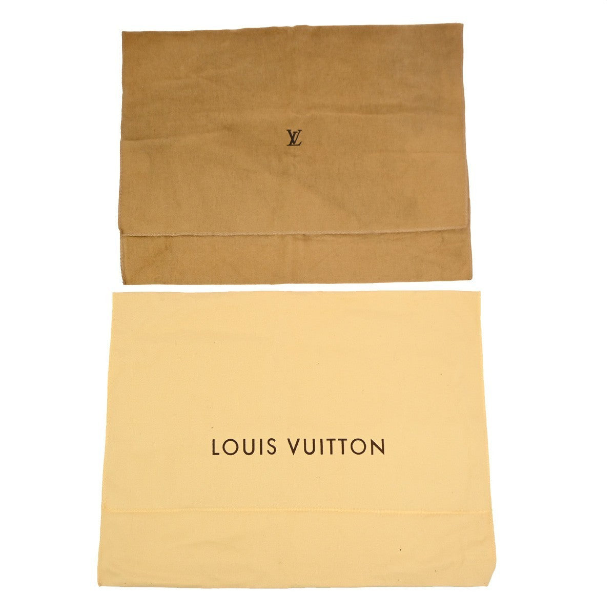 LOUIS VUITTON Logo 10 Set Dust Bags Drawstring Canvas Cotton Beige Brown 01KB830