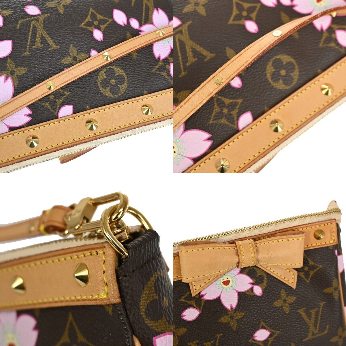 LOUIS VUITTON Pochette Accessoires Bag Monogram Cherry Blossom M92006 612RH805