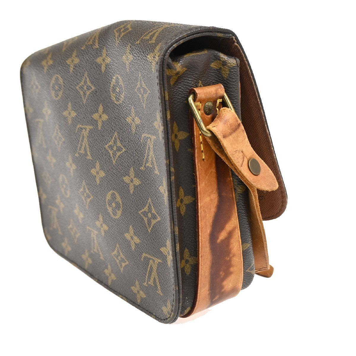 LOUIS VUITTON Cartouchiere MM Shoulder Bag Monogram Leather Brown M51253 39CA709