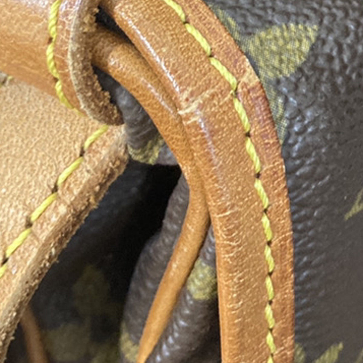 LOUIS VUITTON Logo Saumur 30 Shoulder Bag Monogram Leather Brown M42256 84EG375