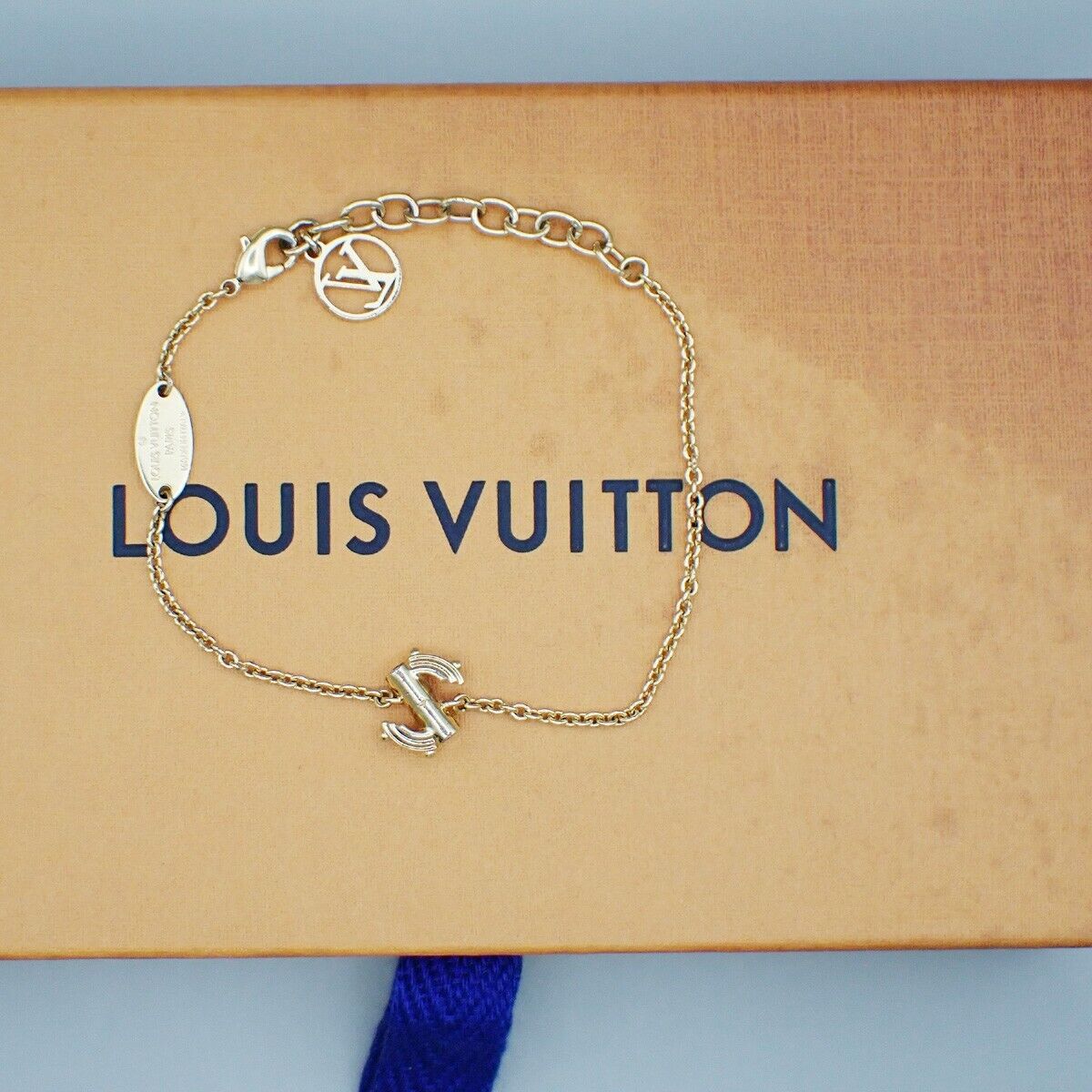 LOUIS VUITTON LV & ME S Chain Bracelet Gold-Plated Italy M67176 64YG574