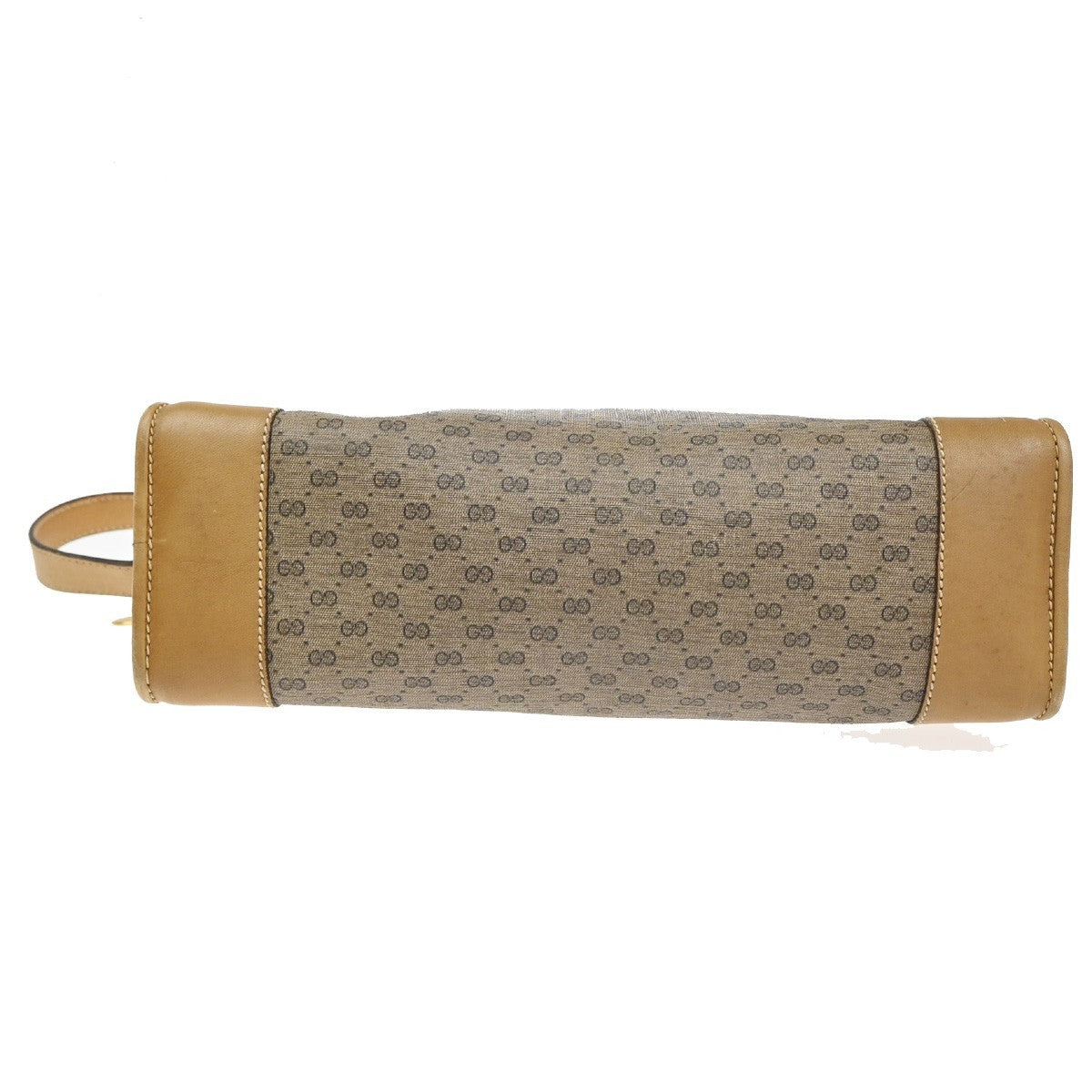 GUCCI Micro GG Pattern Crossbody Shoulder Bag PVC Leather Brown GHW 02TA593