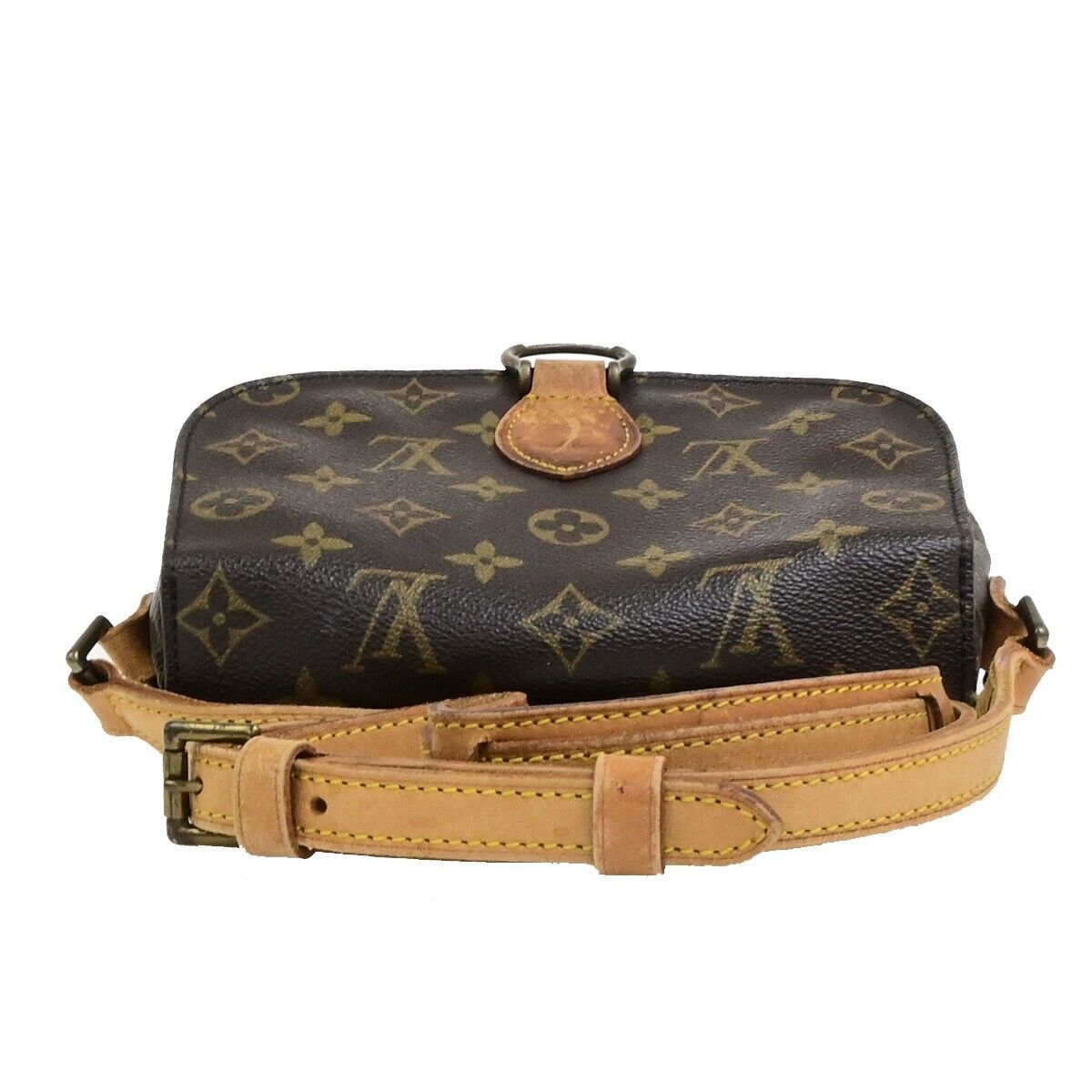 LOUIS VUITTON Saint Cloud MM Shoulder Bag Monogram Leather Brown M51243 64ED489
