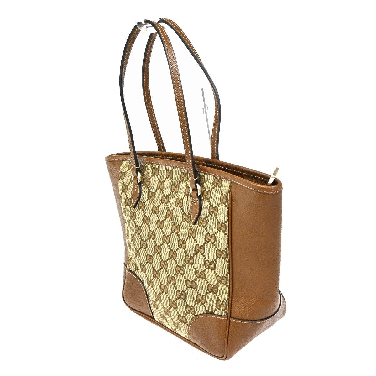 GUCCI GG 2way Shoulder Tote Bag Canvas Leather Beige GHW Italy 32KC351