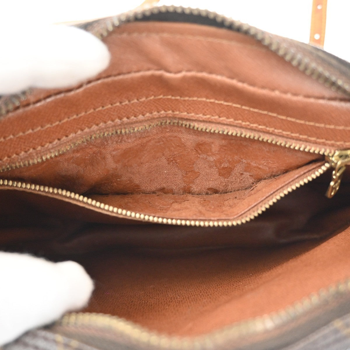 LOUIS VUITTON Jeune Fille MM Shoulder Bag Monogram Leather Brown M51226 37KC149
