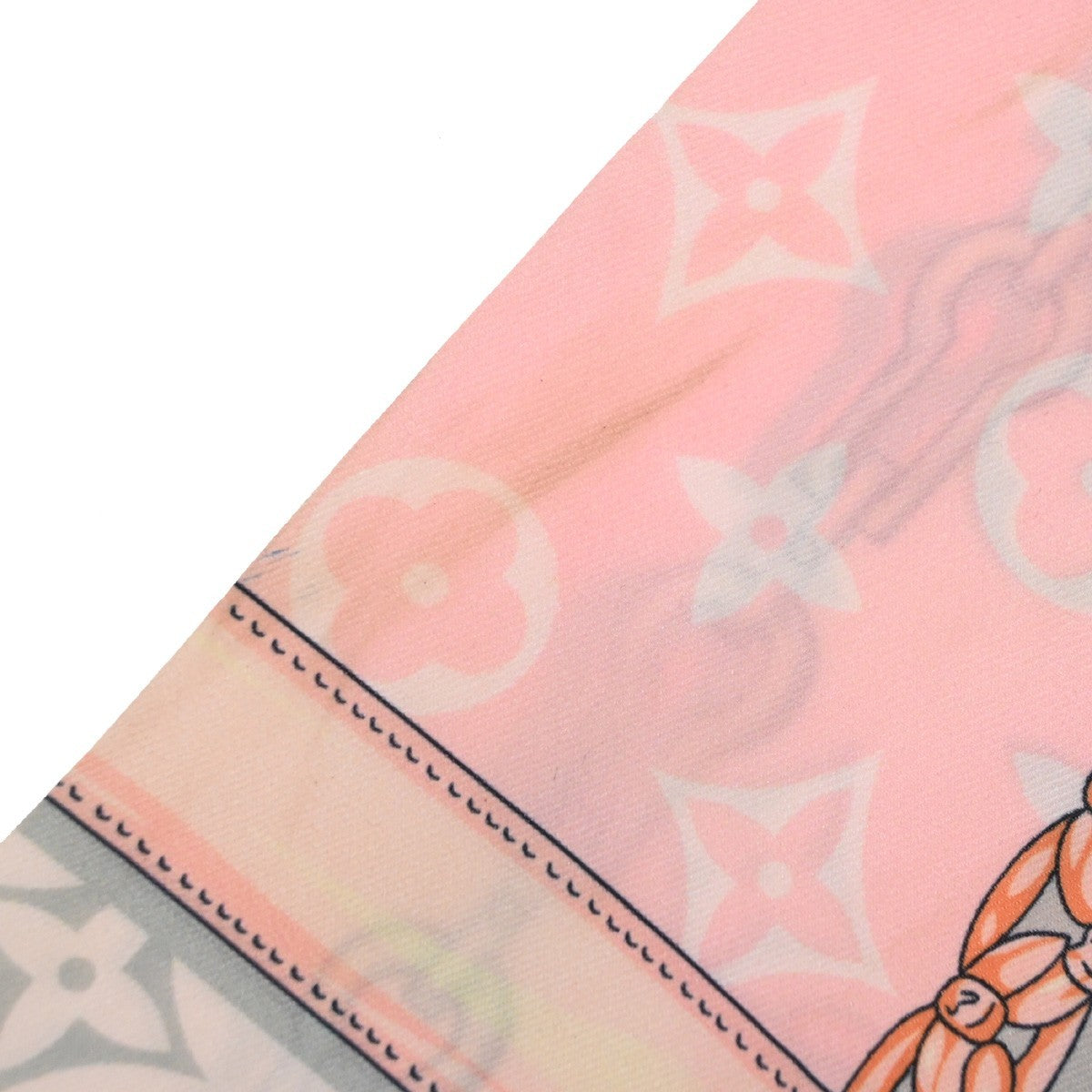 LOUIS VUITTON Monogram Confidential Bandeau Scarf 100% Silk Pink M70637 09MA607