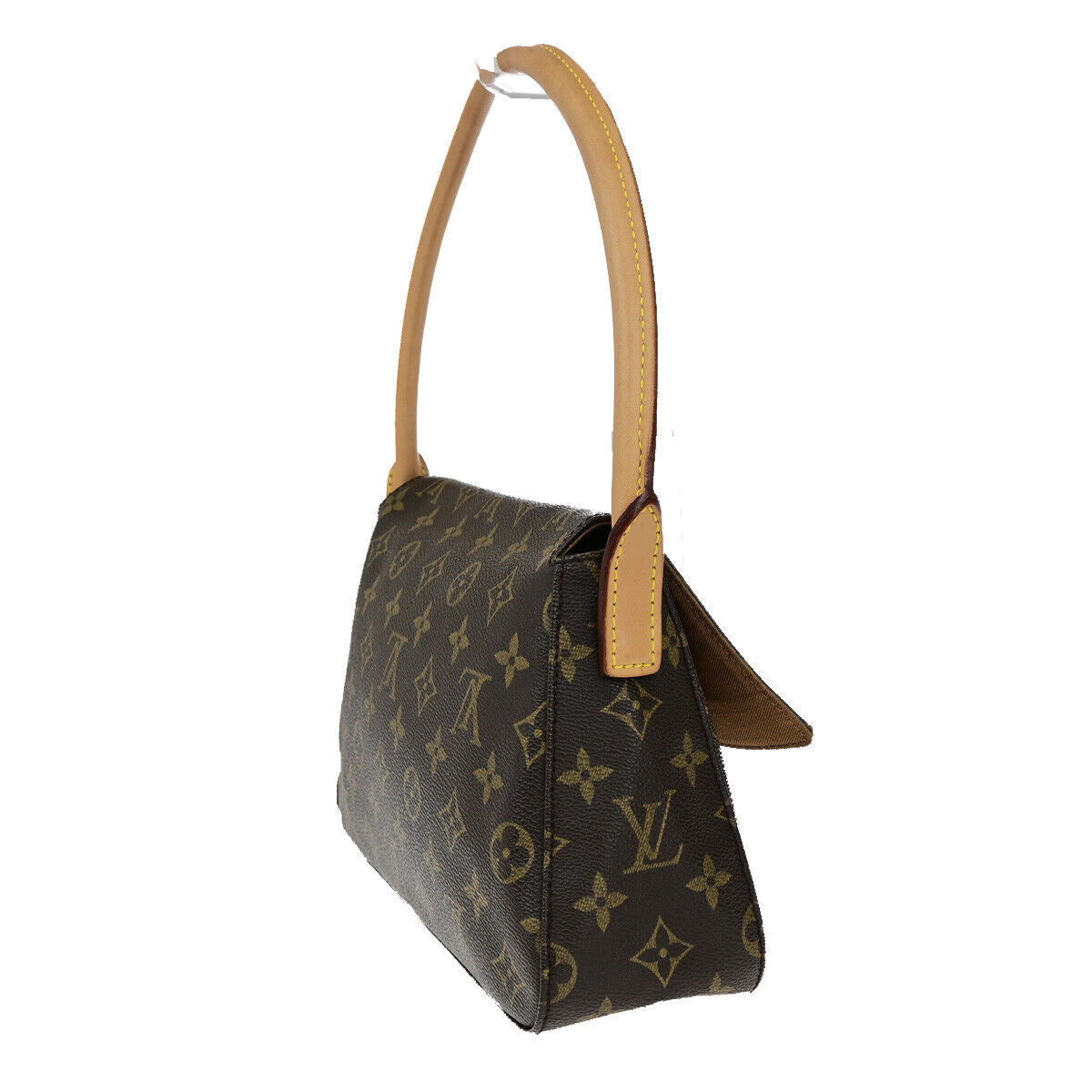 LOUIS VUITTON Mini Looping Hand Bag Monogram Leather Brown France M51147 10YG304