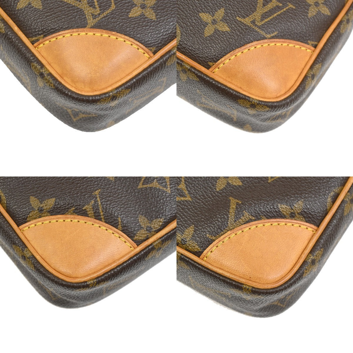 LOUIS VUITTON Danube Shoulder Bag Monogram Leather Brown France M45266 82TA712
