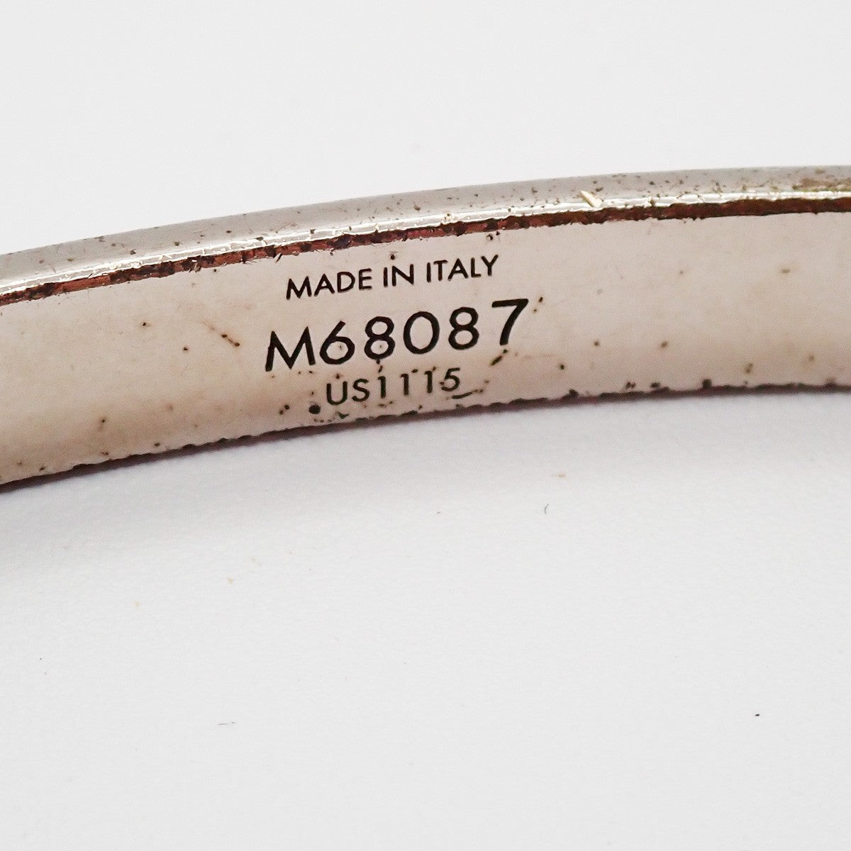 LOUIS VUITTON Nanogram Cuff Bracelet Metal Silver Italy SHW M68087 07ZA296