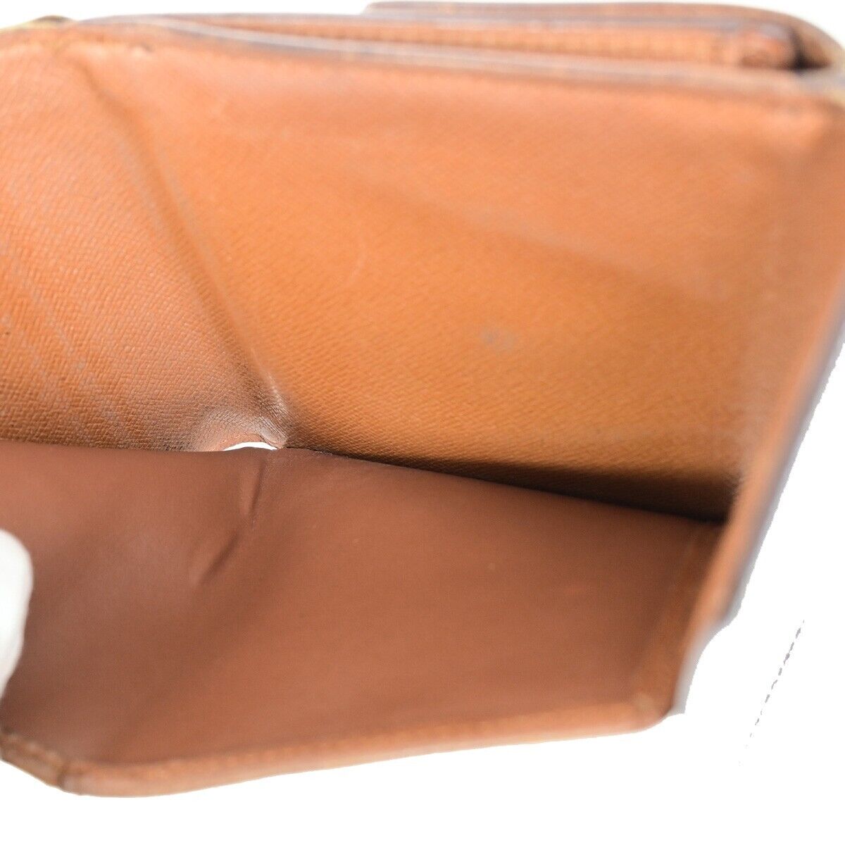 LOUIS VUITTON Logo 3 Set Bifold Wallet Monogram Epi Leather Brown Yellow 64KA308