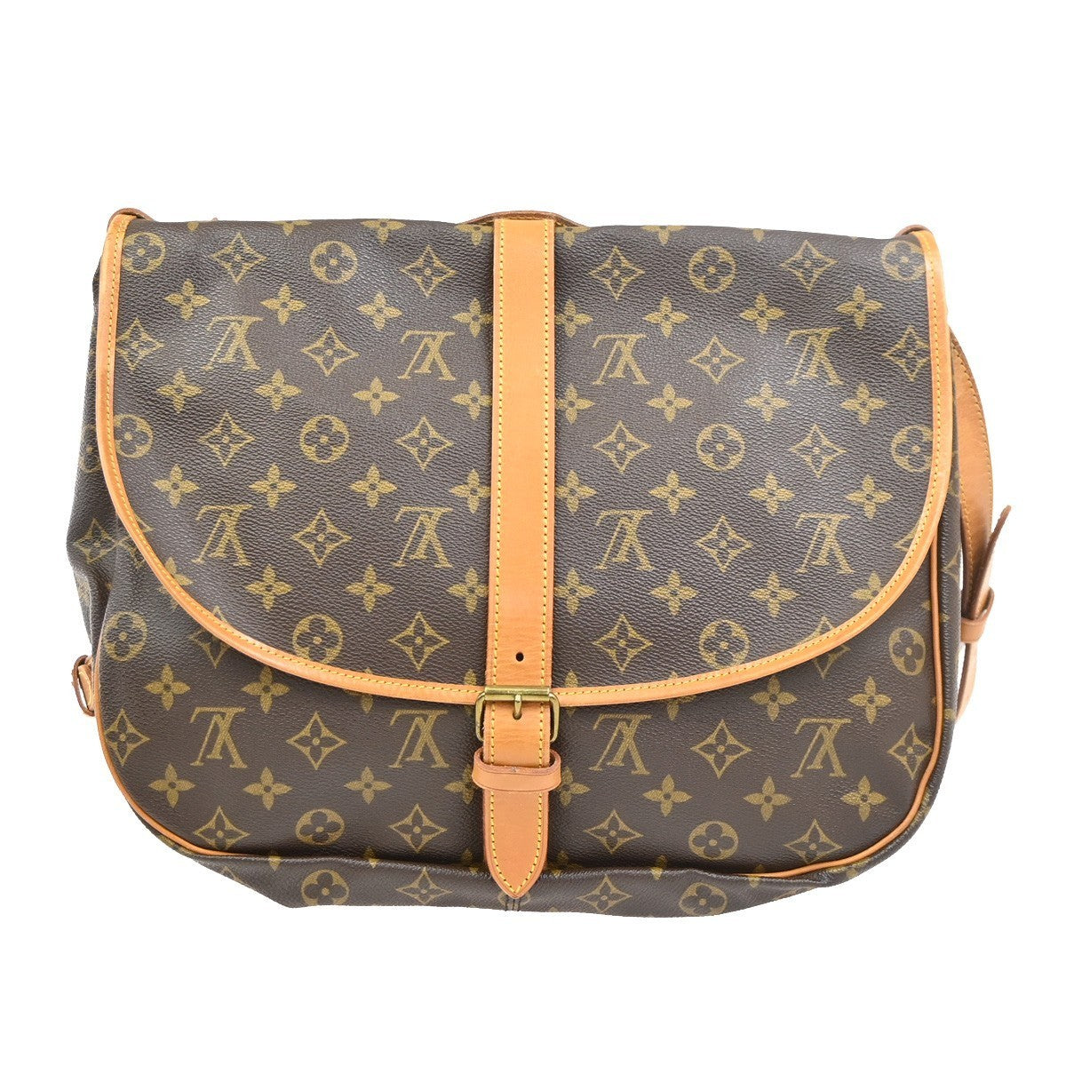 LOUIS VUITTON Saumur 35 Shoulder Bag Monogram Leather BN France M42254 15TA710