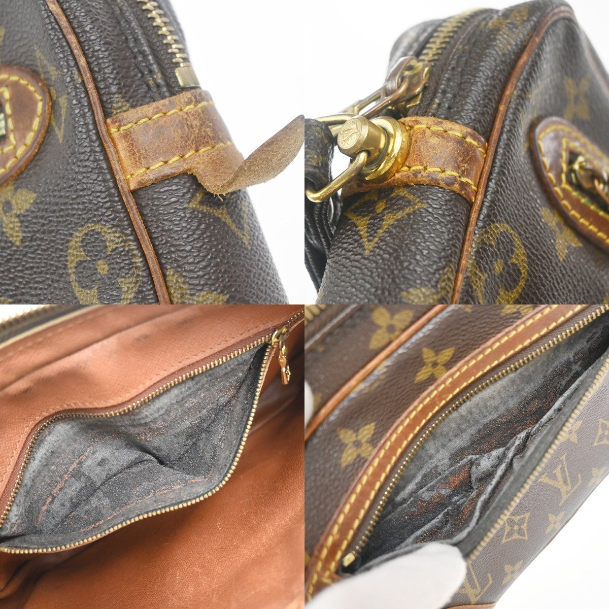 LOUIS VUITTON Marly Dragonne GM Clutch Hand Bag Monogram Brown M51825 67KP477