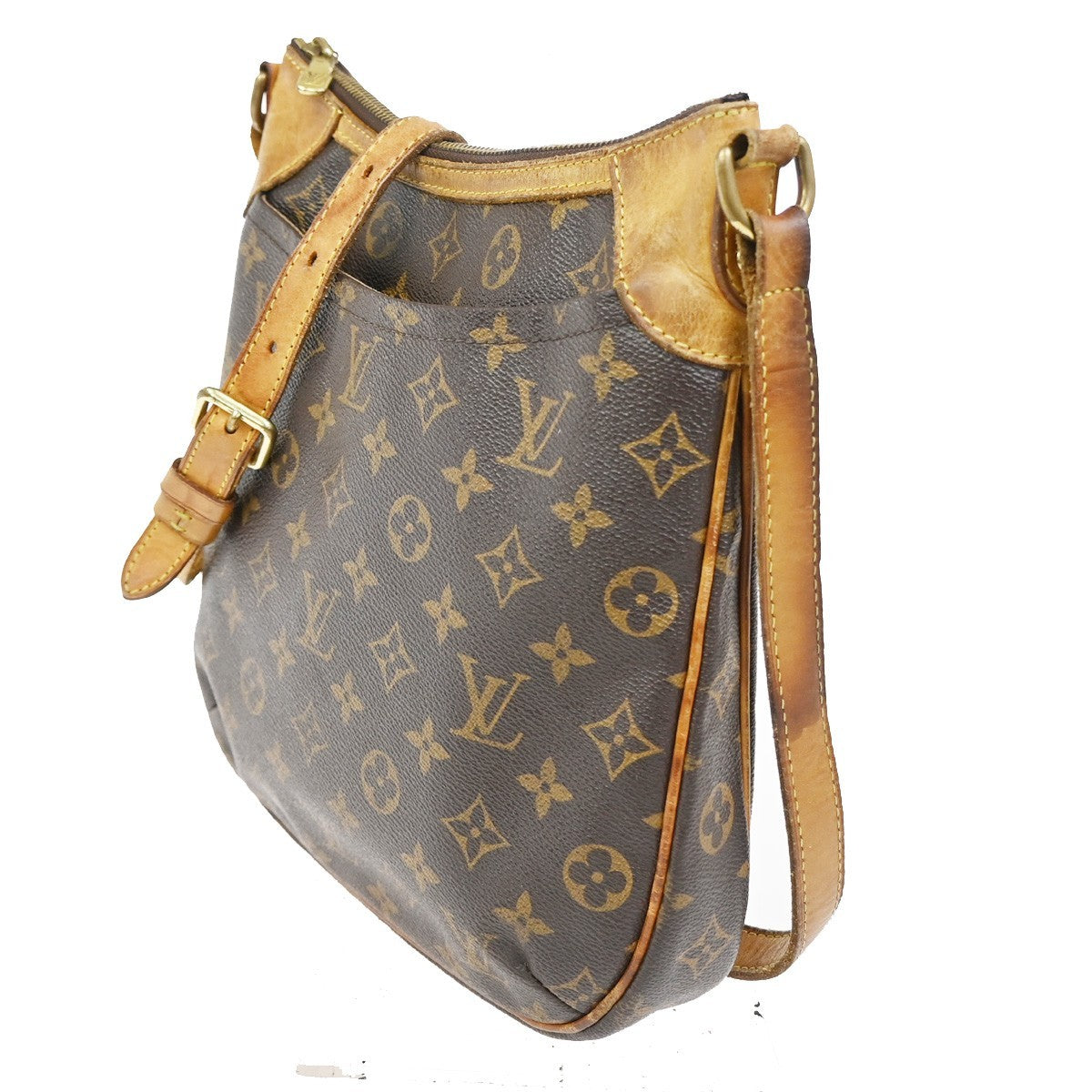 LOUIS VUITTON Odeon PM Shoulder Bag Monogram Leather Brown Spain M56390 88TA579