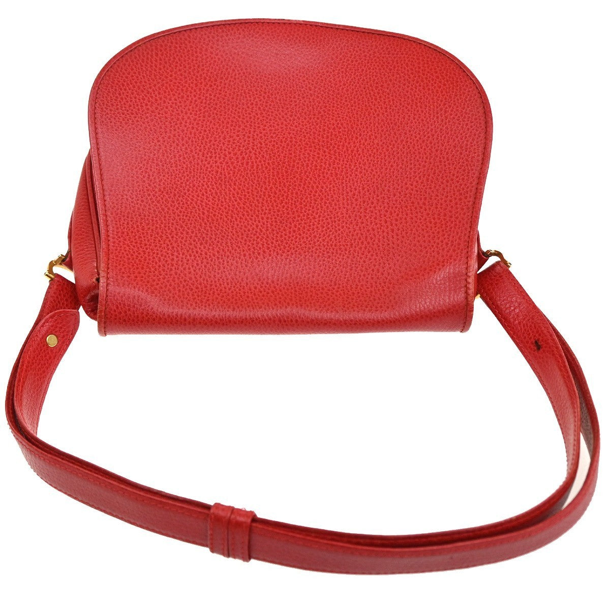 Cartier Must Line Flap Shoulder Crossbody Bag Leather Red GHW Italy 35MA116