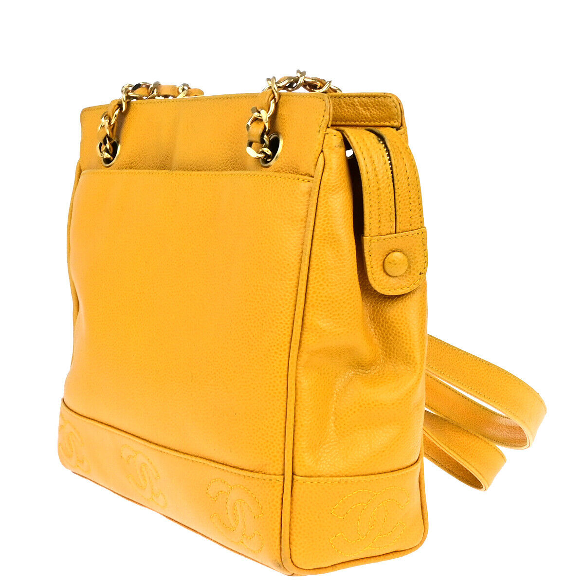 CHANEL Triple CC Chain Shoulder Bag Grained Calfskin Leather YW GHW 667RK560