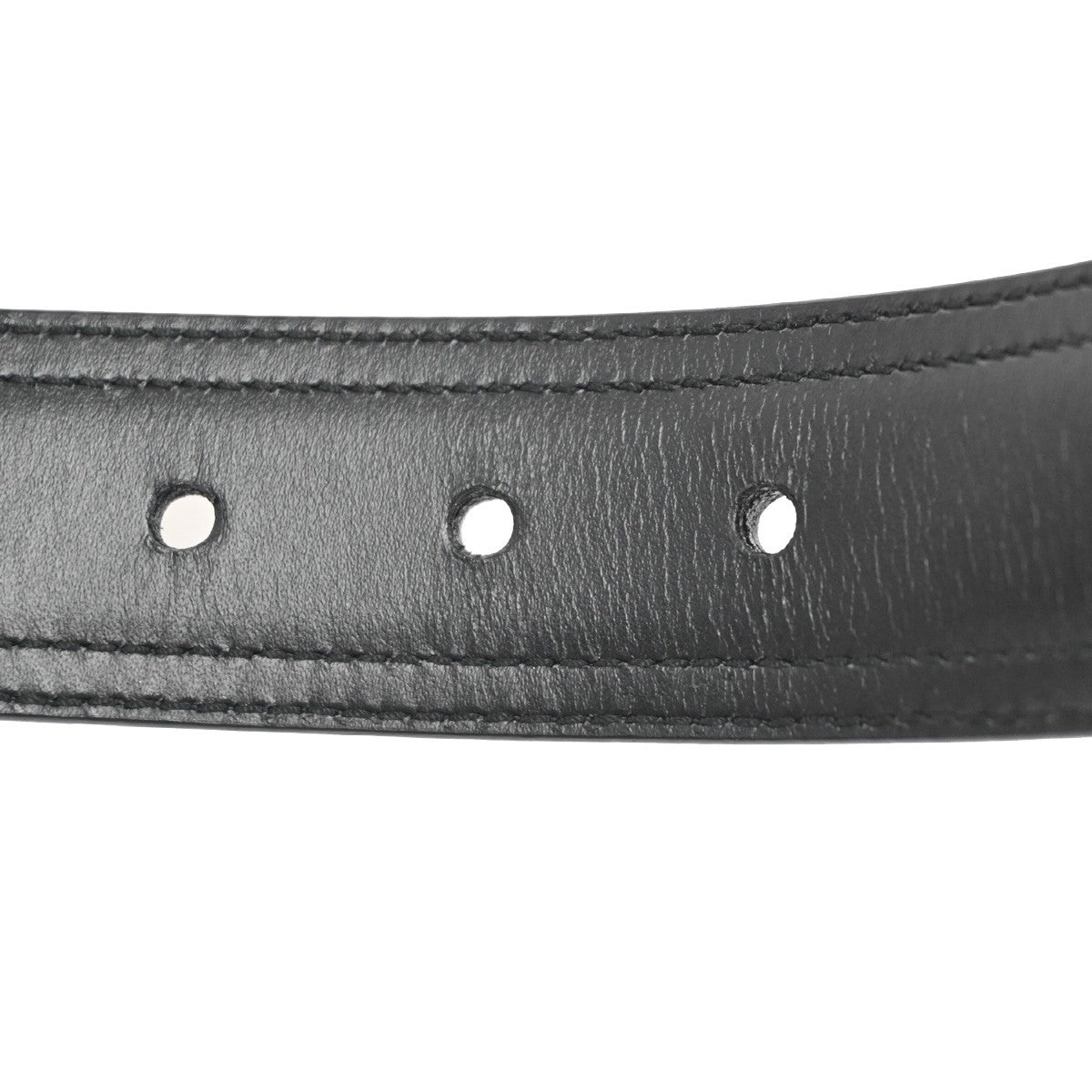 GUCCI Logo Belt 80/32 35mm Leather Black GHW Italy 68KC925