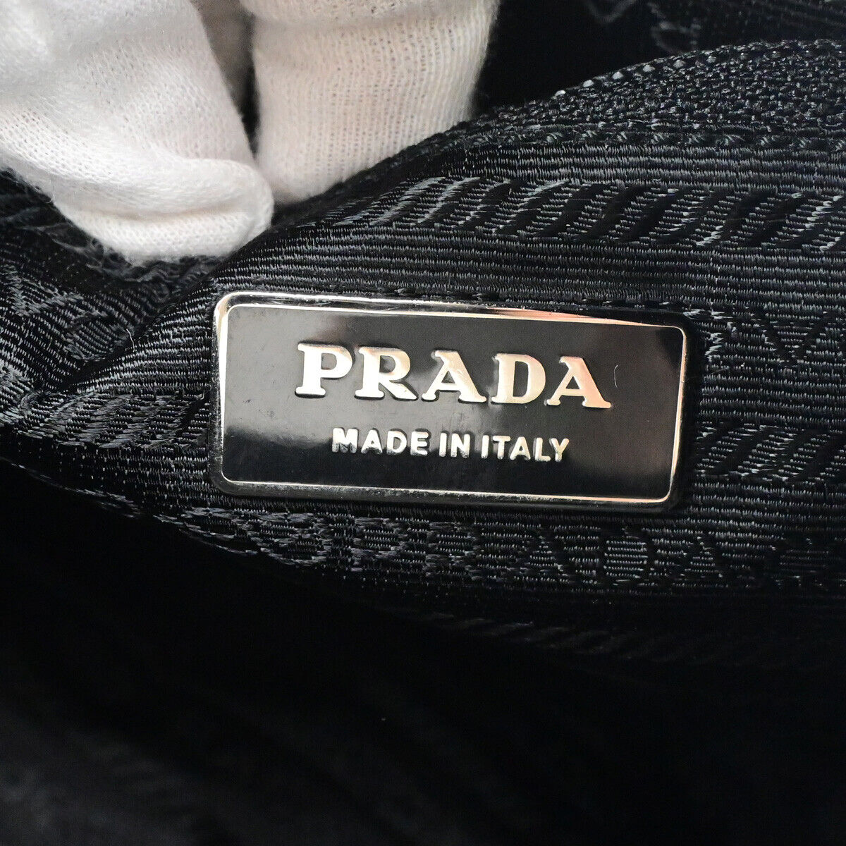 PRADA Logo Tessuto Crossbody Shoulder Bag Nylon Leather Black SHW Italy 91YG555