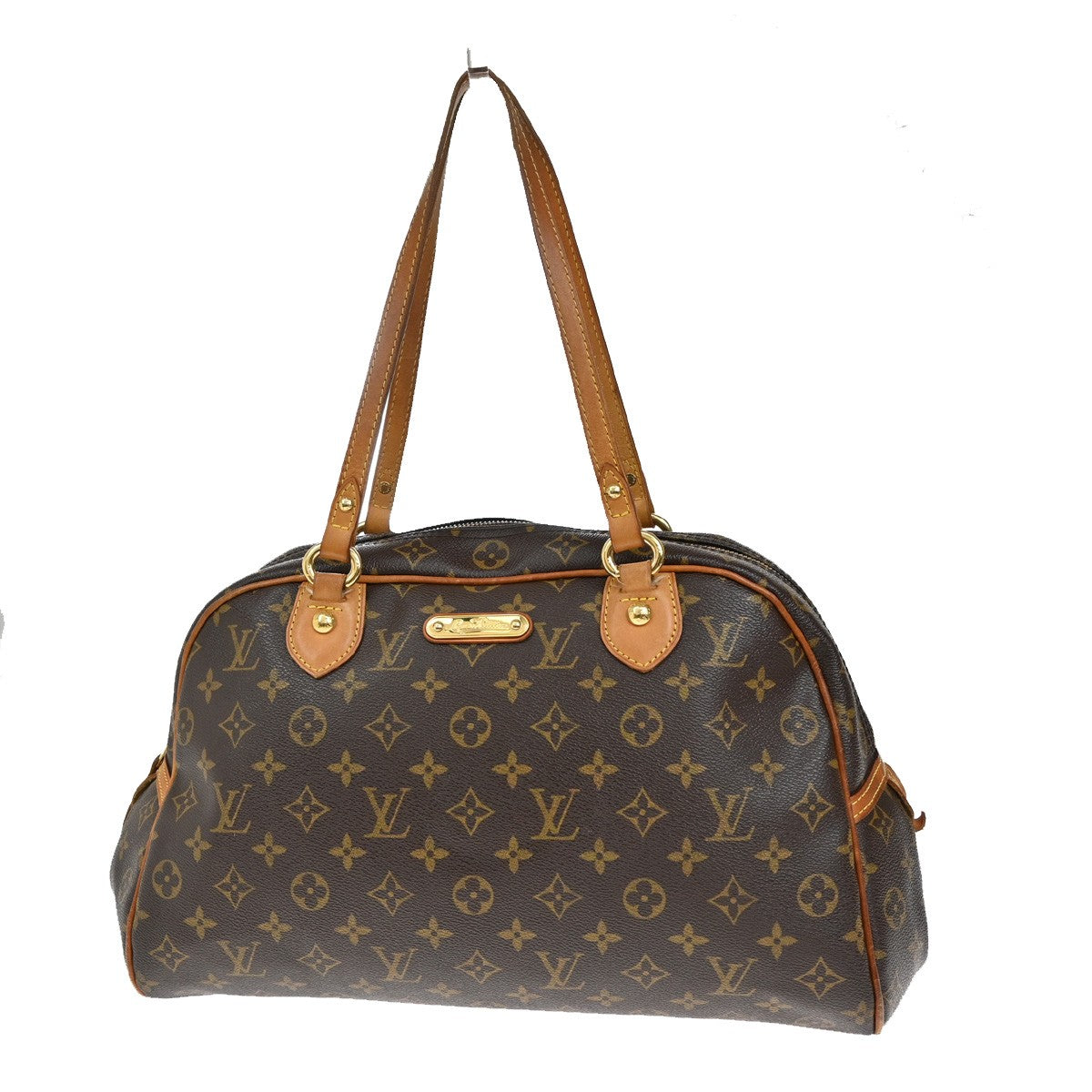 LOUIS VUITTON Montorgueil GM Shoulder Bag Monogram Leather Brown M95566 93KB514