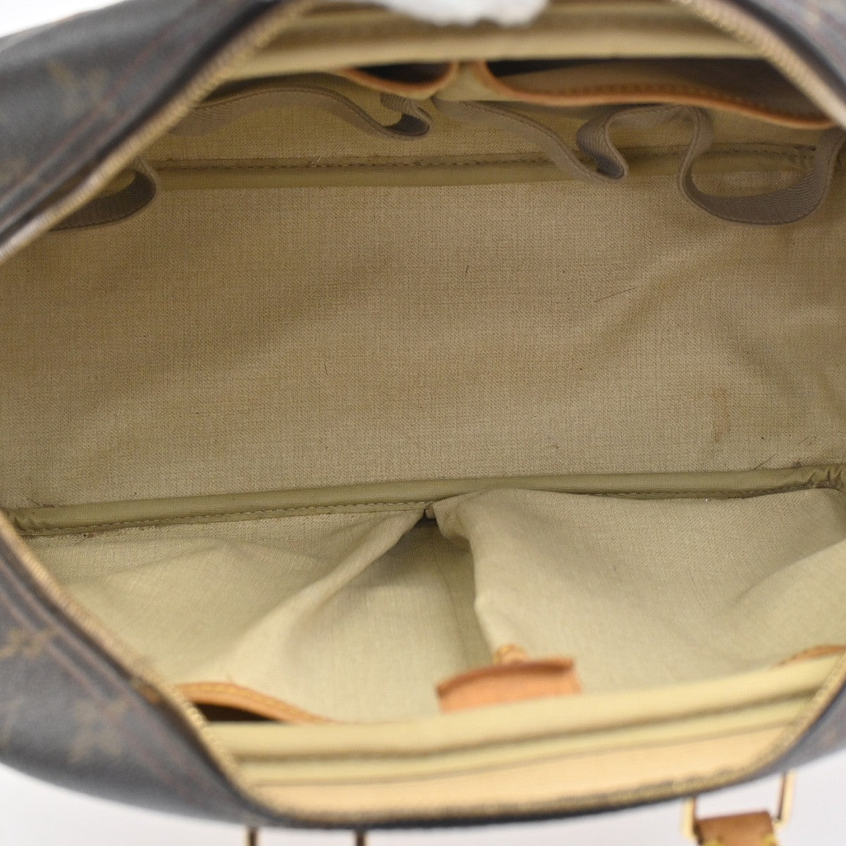 LOUIS VUITTON LV Logo Deauville Hand Bag Monogram Leather Brown M47270 36DA029