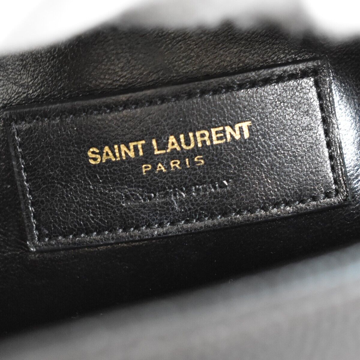 SAINT LAURENT YSL Logo Kate Medium Chain Shoulder Bag Leather Black GHW 689RH460