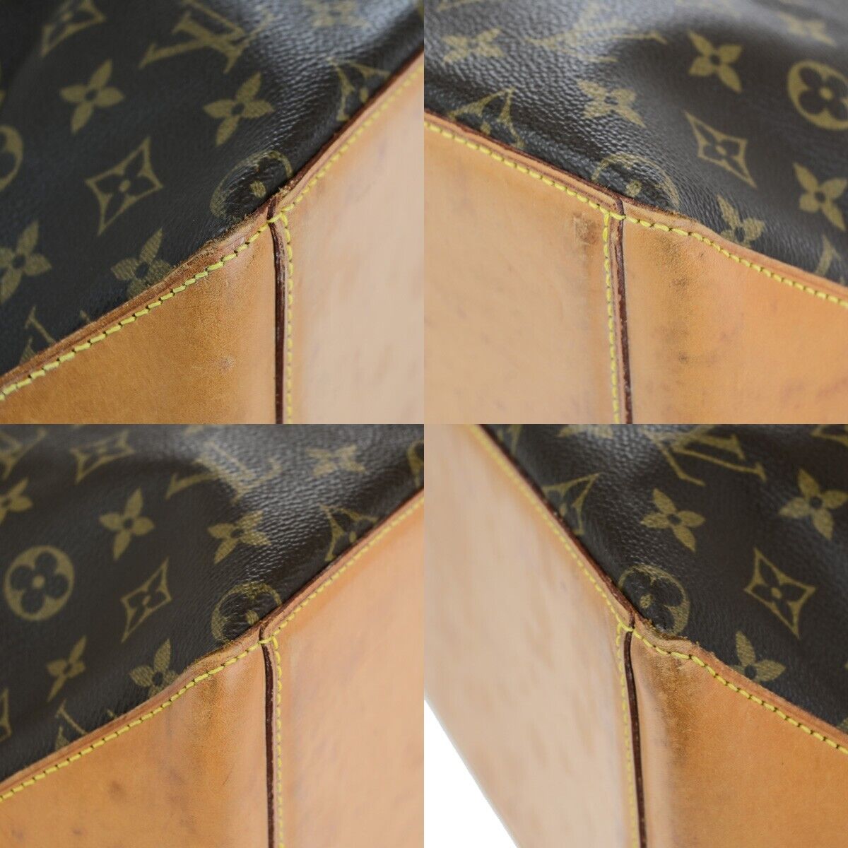 LOUIS VUITTON Cabas Mezzo Shoulder Bag Monogram Leather Brown M51151 11KA412