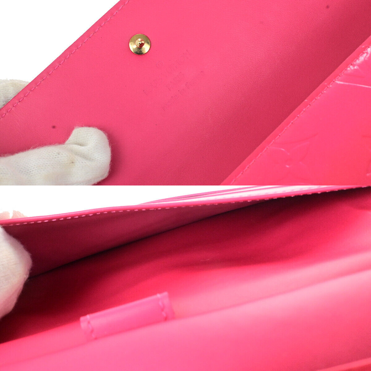 LOUIS VUITTON International Long Wallet Monogram Vernis Pink M91246 34YG764