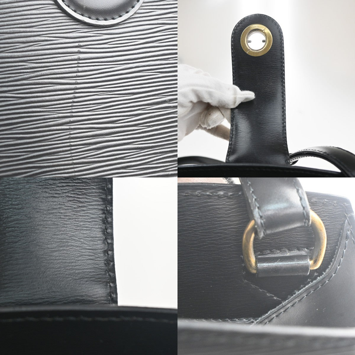 LOUIS VUITTON LV Cluny Shoulder Bag Epi Leather Black France M52252 77MA445