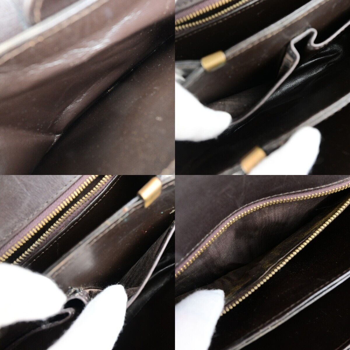 CELINE Logo Horse Carriage Shoulder Bag Leather Brown Gold Made in Italy 30EC868