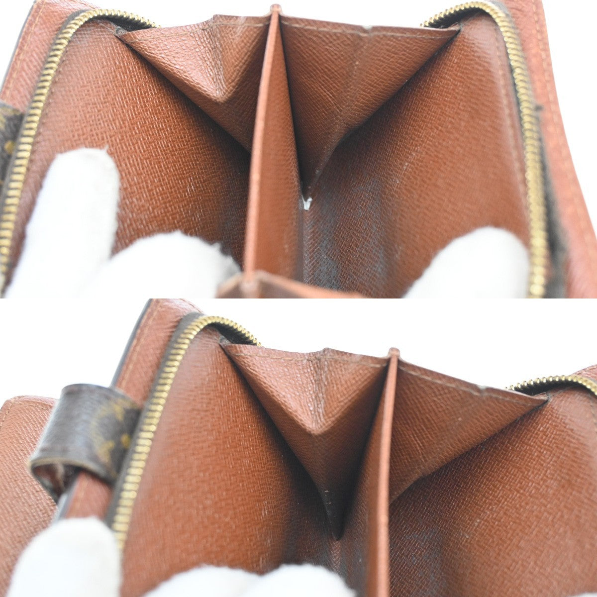 LOUIS VUITTON Compact Zip Bifold Wallet Monogram Leather France M61667 07CA388