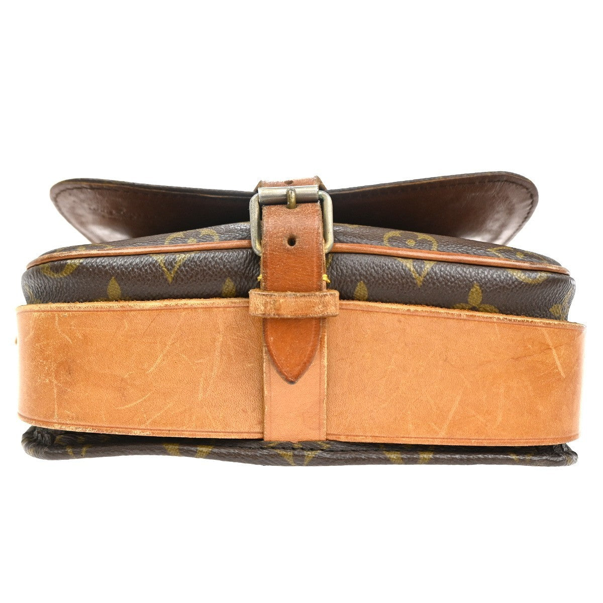 LOUIS VUITTON Cartouchiere MM Shoulder Bag Monogram Leather Brown M51253 30TA406