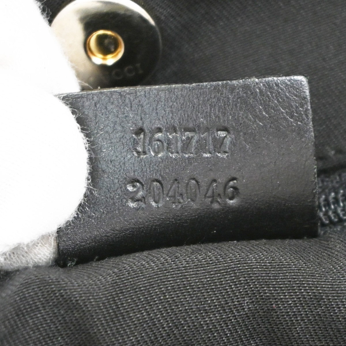 GUCCI GG Logo Sherry Line Shoulder Hand Bag Suede Leather Black Italy 10CA953