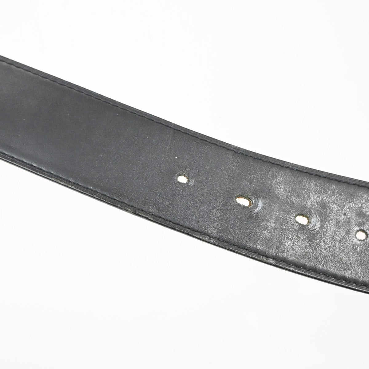 LOUIS VUITTON Ceinture Jeans Buckle Belt 80/32 Leather BK SR Spain M6812 63KC996
