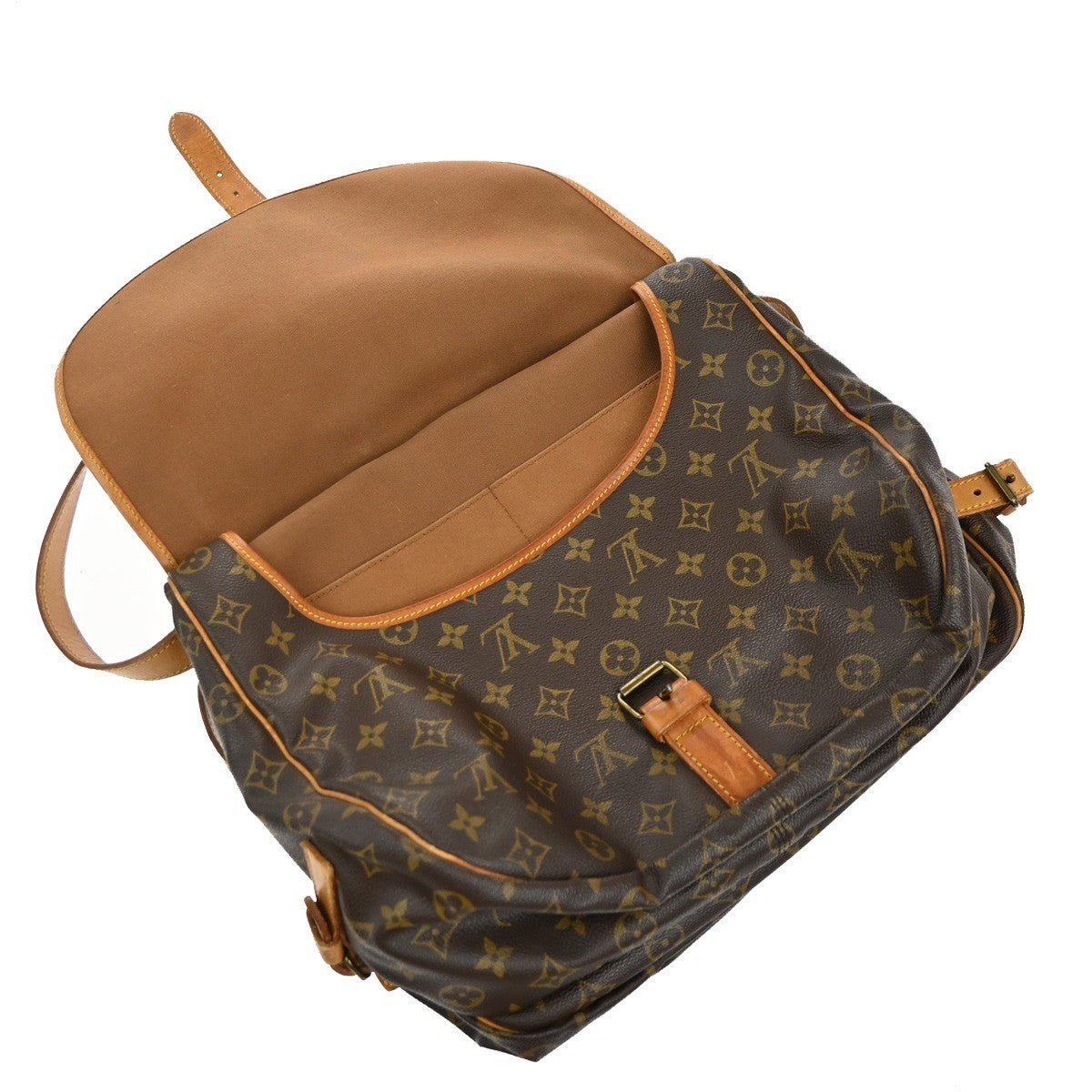 LOUIS VUITTON Saumur 35 Shoulder Bag Monogram Leather BN France M42254 82EG372