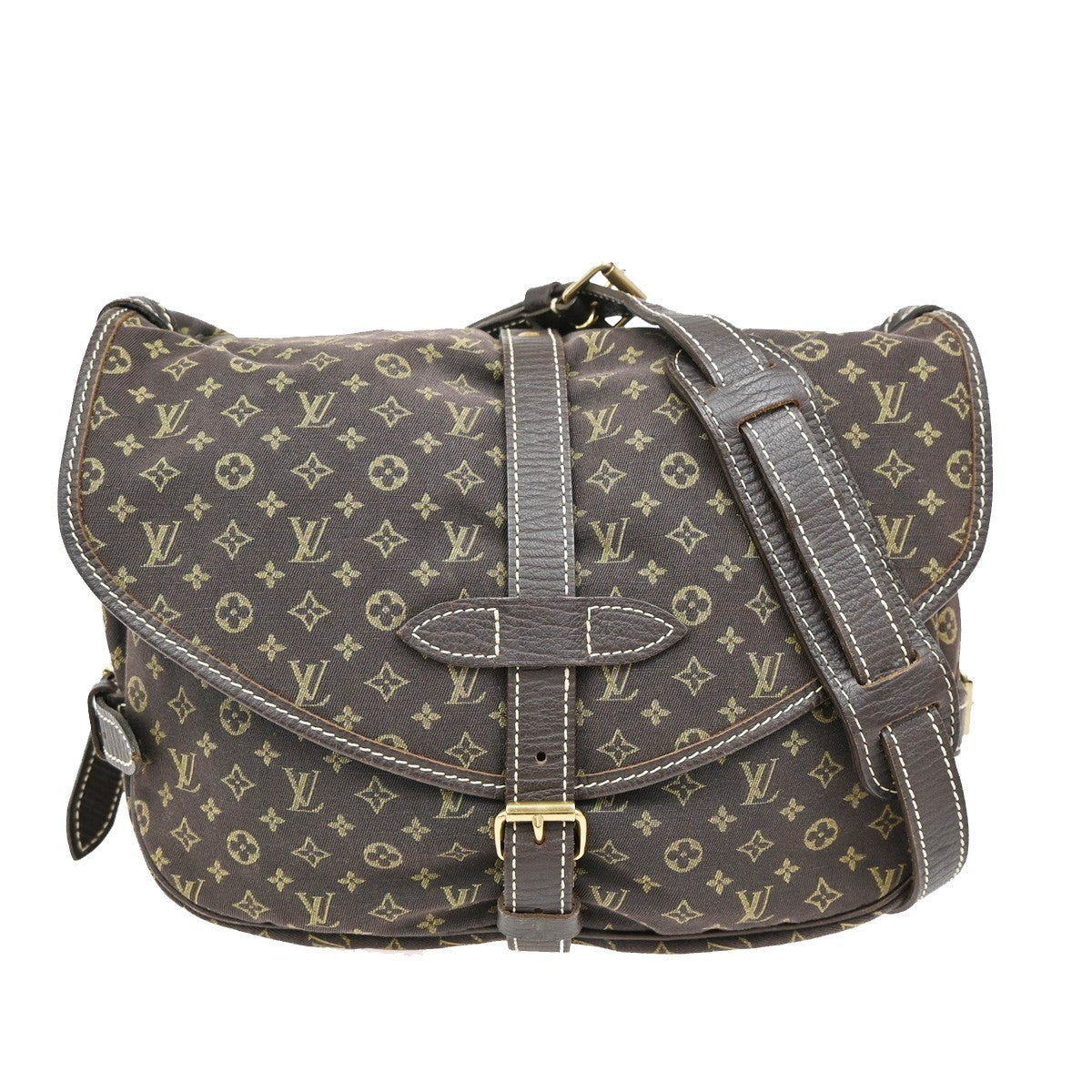 LOUIS VUITTON Saumur 30 Shoulder Bag Monogram Mini Lin Canvas BN M95227 72EF891
