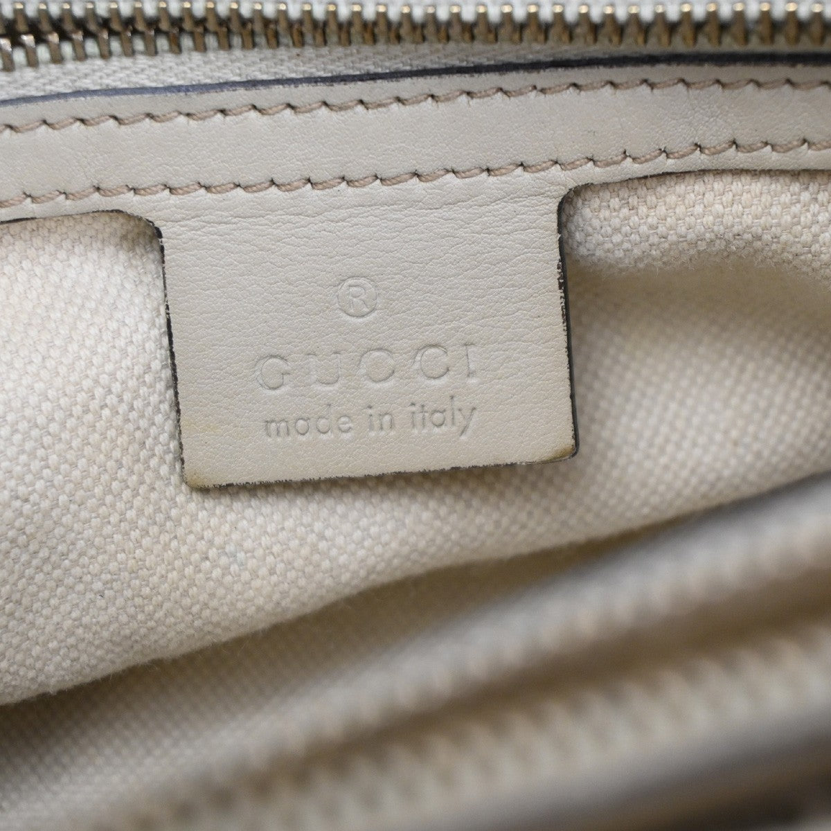 GUCCI GG Guccissima Mayfair Bow Shoulder Hand Bag Leather Italy White 62CA786