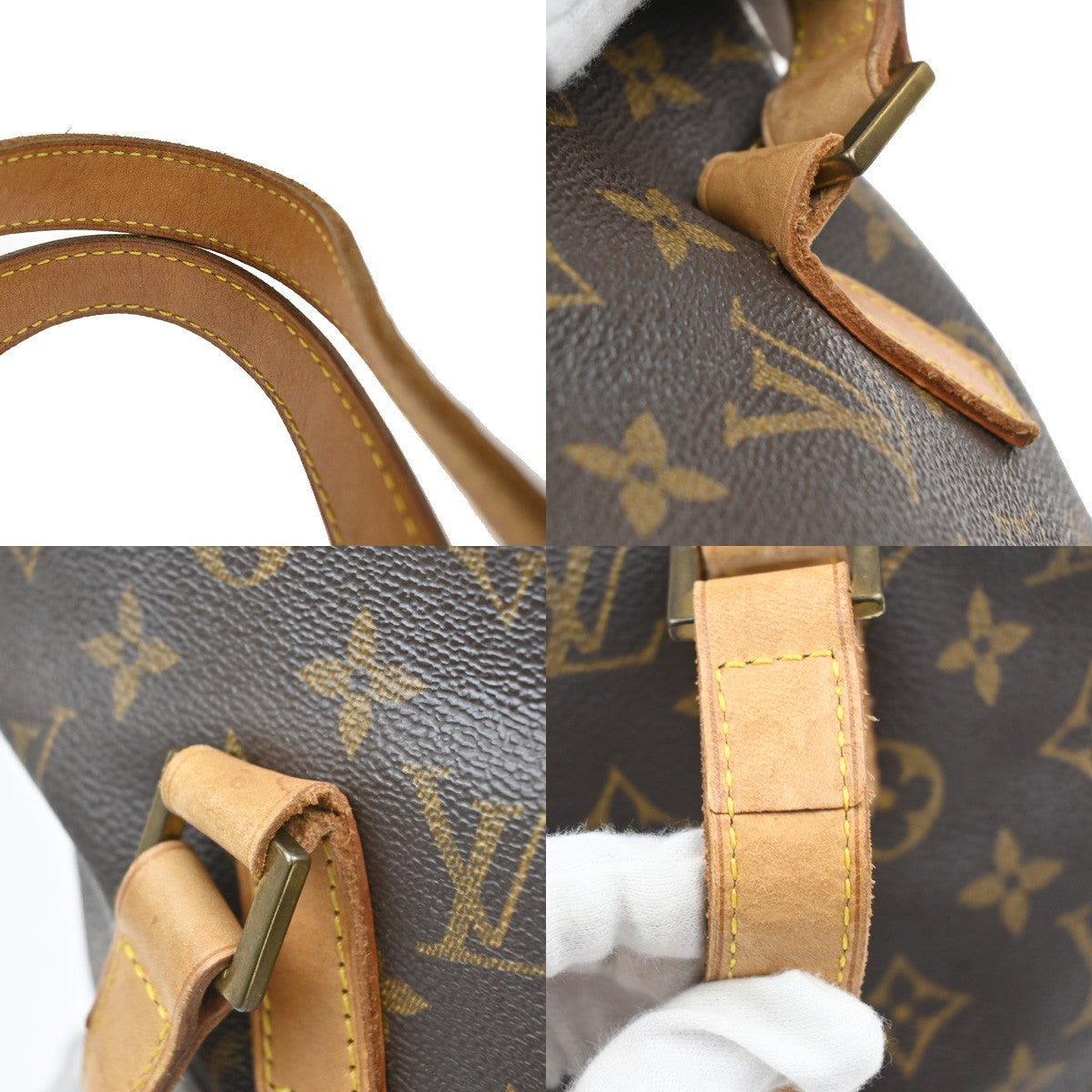 LOUIS VUITTON Cabas Piano Shoulder Bag Monogram Leather Brown M51148 78YJ151