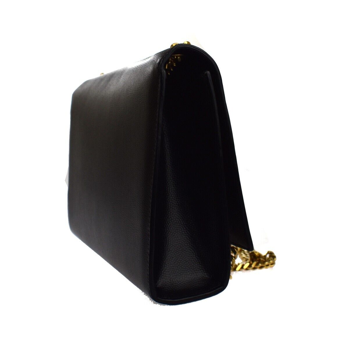 SAINT LAURENT YSL Logo Kate Medium Chain Shoulder Bag Leather Black GHW 689RH460